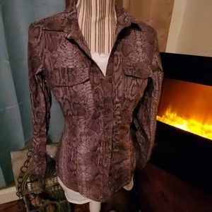 Michael Kors Long Sleeve Button Down Blouse